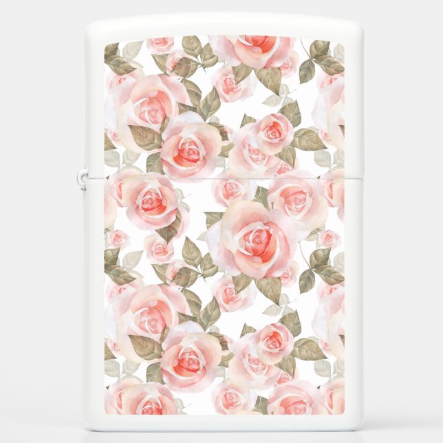 Elegant Roses Custom  Zippo Lighter (Front)