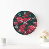 Elegant Roses in Bloom Artwork | Wall Clock | Zazzle