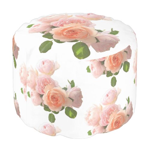 Elegant Roses Modern Trendy Design Template Pouf