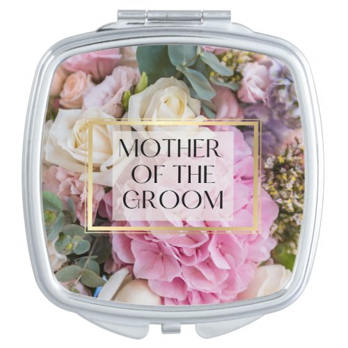 Elegant Roses Mother of the Groom Bridesmaid Gifts Compact Mirror