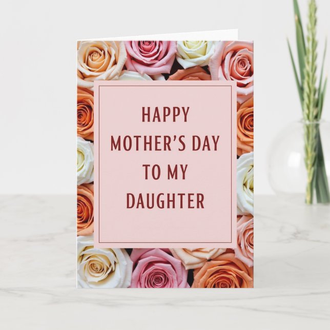 Elegant Roses Mothers Day Card (Front)