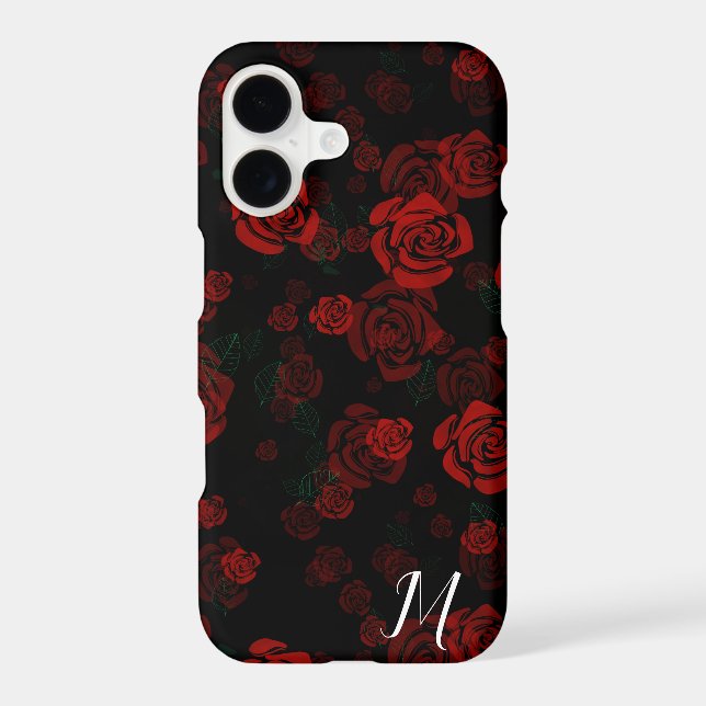 Elegant roses pattern iphone case (Back)
