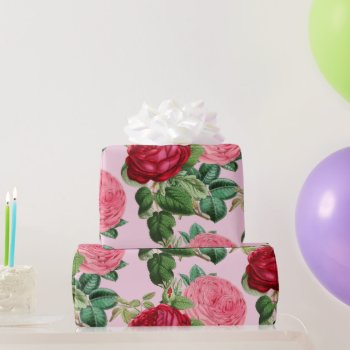 Elegant Roses Vintage Floral  Wrapping Paper by Susang6 at Zazzle