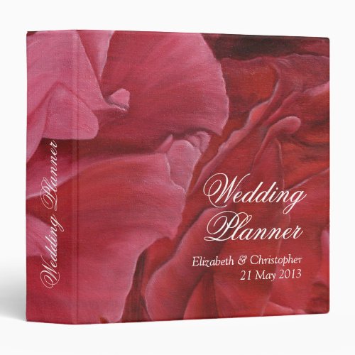 Elegant roses wedding planner 3 ring binders