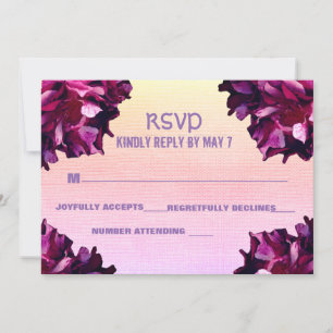 Elegant,  Roses Wedding RSVP Invitation
