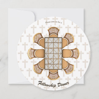 Elegant Round Fellowship Dinner Invitation
