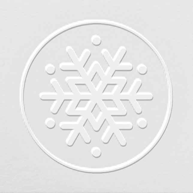 Elegant Round Winter Snowflake Embosser (Design)