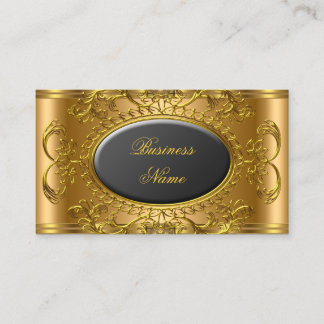 Elegant Royal Black Gold Professional Business Card