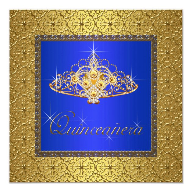 royal blue and gold quinceanera