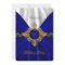 Elegant Royal Blue Birthday Gold Jewel White Silk