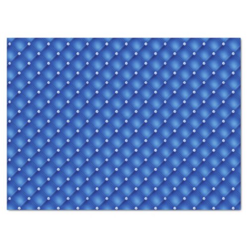 Elegant Royal Blue Diamonds Hanukkah Tissue Paper