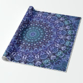  AnyDesign Blue Floral Wrapping Paper Blue White Wild