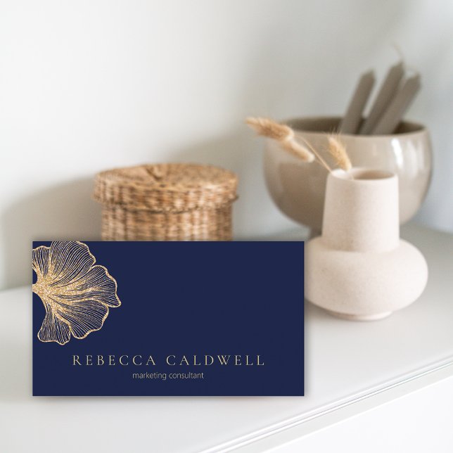 Elegant Royal Blue Floral QR Code Business Card (Elegant Royal Blue Floral QR Code Business Card)