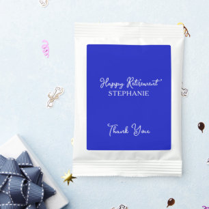 Elegant Royal Blue Happy Retirement Party Margarita Drink Mix