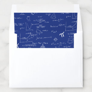Elegant Royal Blue Math Envelope Liner