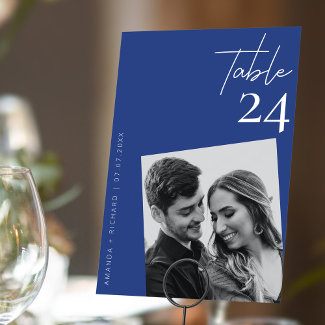Elegant Royal Blue | Modern Minimalist with Photo