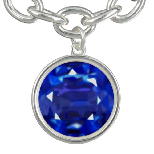 Elegant royal blue star sapphire photo bracelet