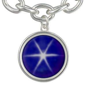 Elegant royal blue star sapphire photo bracelet