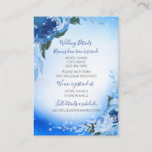Elegant Royal Blue Watercolor Floral Greenery