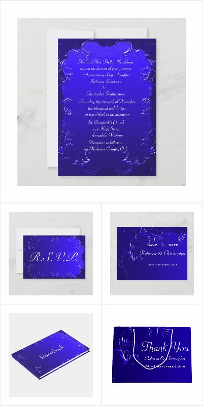 Elegant Royal Blue Wedding