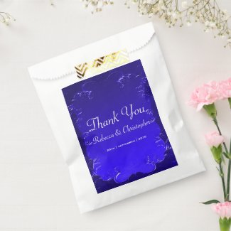 Elegant Royal Blue Wedding Thank You