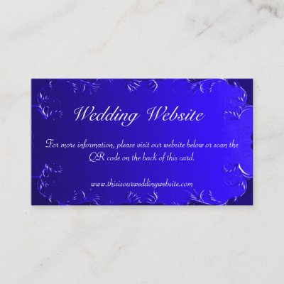 Elegant Royal Blue Wedding Website 