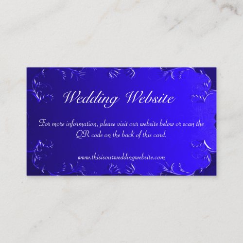 Elegant Royal Blue Wedding Website