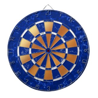 Elegant Royal Blue & White Marble on Copper Foil