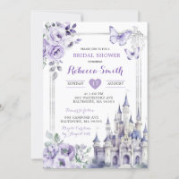 Elegant Royal Castle Silver Purple Bridal Shower