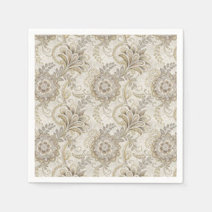 Elegant Royal Floral Paisley Design Pattern Art Napkins