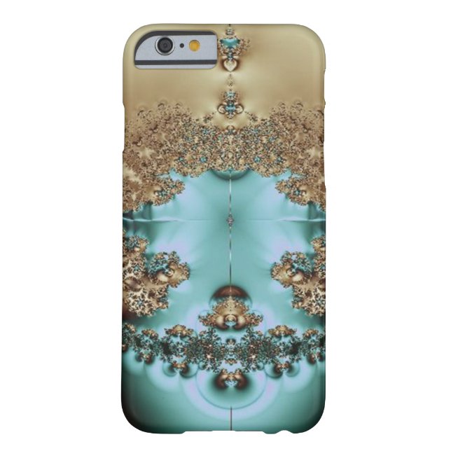 Elegant Royal Gold and Aqua Case-Mate iPhone Case (Back)
