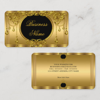 Elegant Royal Gold and Black Business Card