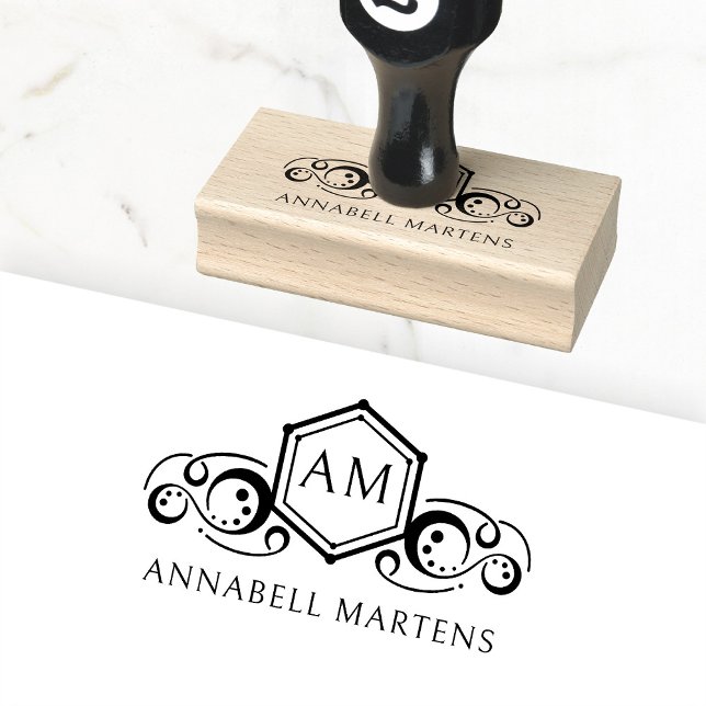 Elegant, royal, monogram rubber stamp (Creator Uploaded)