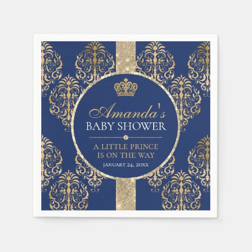 Elegant Royal Prince Baby Shower Napkins