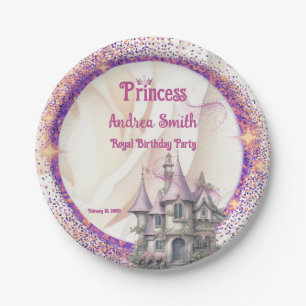 Elegant Royal Princess Birthday Party Celebration  Paper Plates