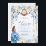 Elegant Royal Princess Light Blue Sweet 16 Invitation<br><div class="desc">*~*~*~* A fairy-tale dream come true. Your special day deserves a very special invitation design. I put a so much time and care into designing this invitation and I am IN LOVE with it. I hope you are too! This Cinderella invitation features so many little luxury touches perfect for your...</div>