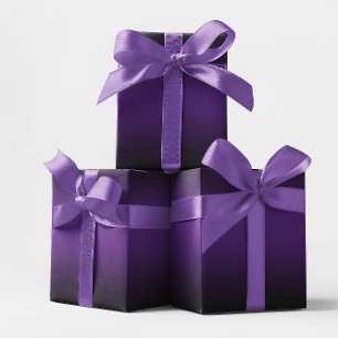 Elegant Royal Purple and Black Ombre Wrapping Paper