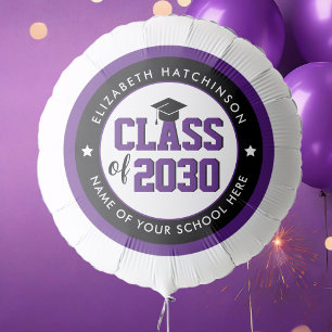 Elegant Royal Purple Graduation Balloon