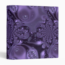 Elegant Royal Purple Liquid Sparkle 3 Ring Binder