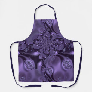 Elegant Royal Purple Liquid Sparkle Apron
