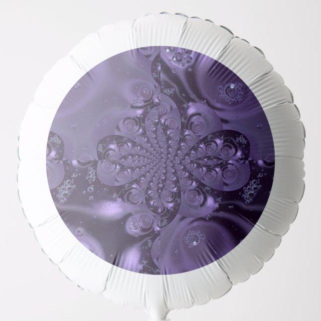 Elegant Royal Purple Liquid Sparkle Balloon (Front)