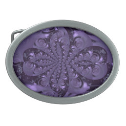Elegant Royal Purple Liquid Sparkle Belt Buckle