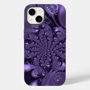 Elegant Royal Purple Liquid Sparkle Case-Mate iPhone 14 Case