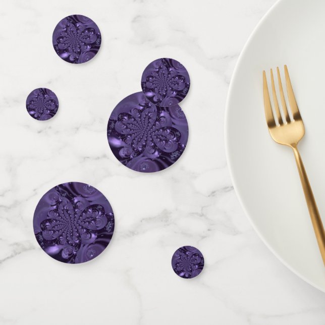 Elegant Royal Purple Liquid Sparkle Confetti (Group)