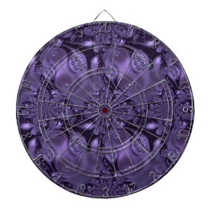 Elegant Royal Purple Liquid Sparkle Dart Board