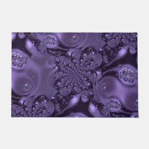 Elegant Royal Purple Liquid Sparkle Doormat