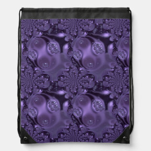 Elegant Royal Purple Liquid Sparkle Drawstring Bag