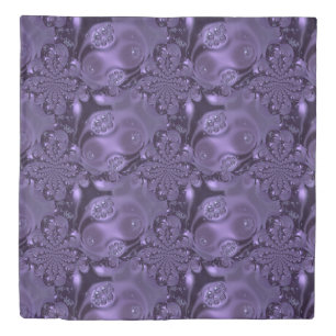 Elegant Royal Purple Liquid Sparkle Duvet Cover