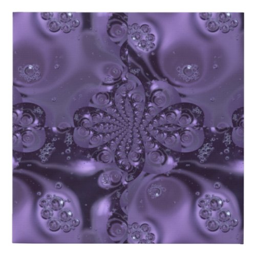 Elegant Royal Purple Liquid Sparkle Faux Canvas Print