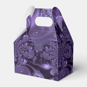 Elegant Royal Purple Liquid Sparkle Favor Boxes